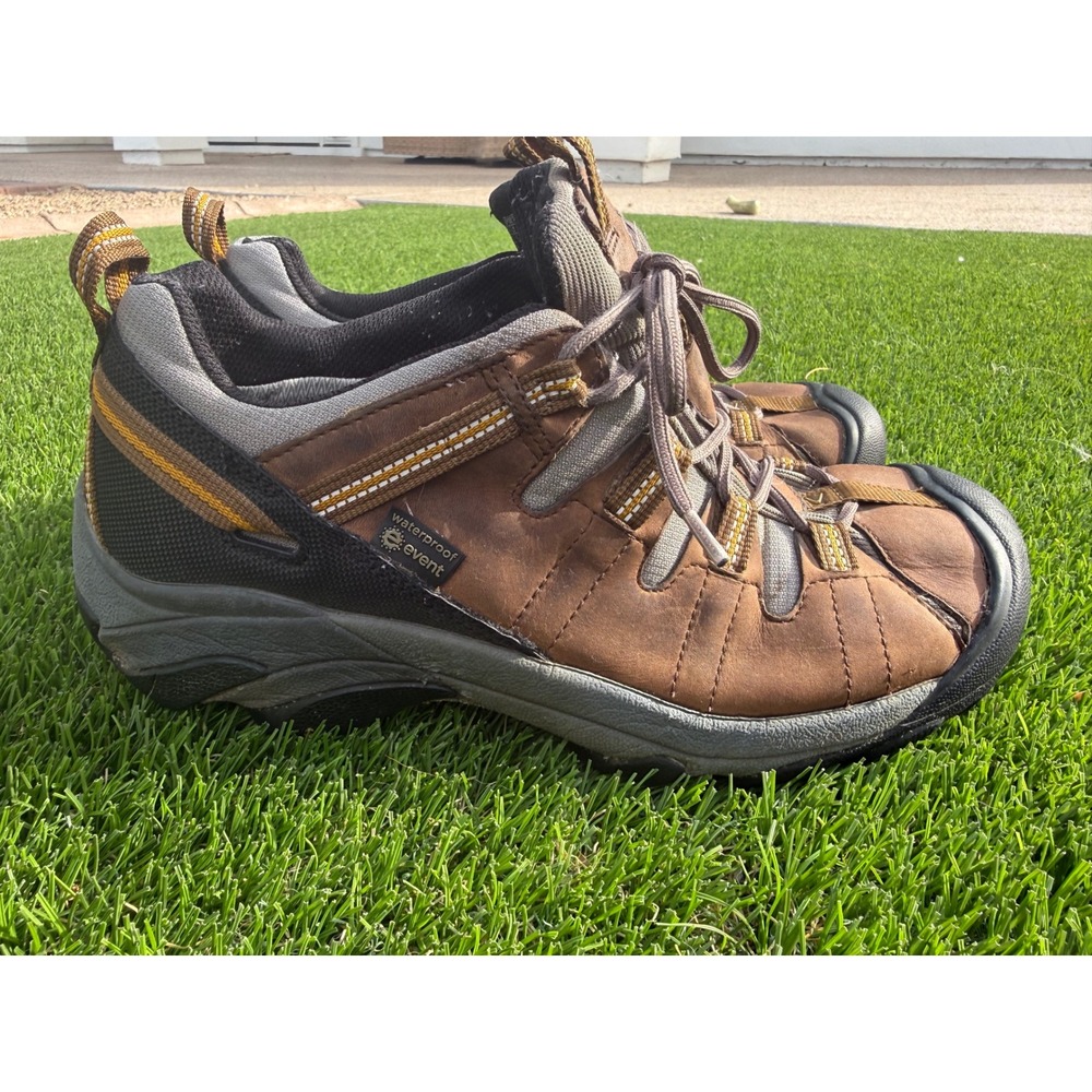 Keen Targhee II Waterproof Hiking Shoes Mens 10 Brown Leather Low Top 1002363